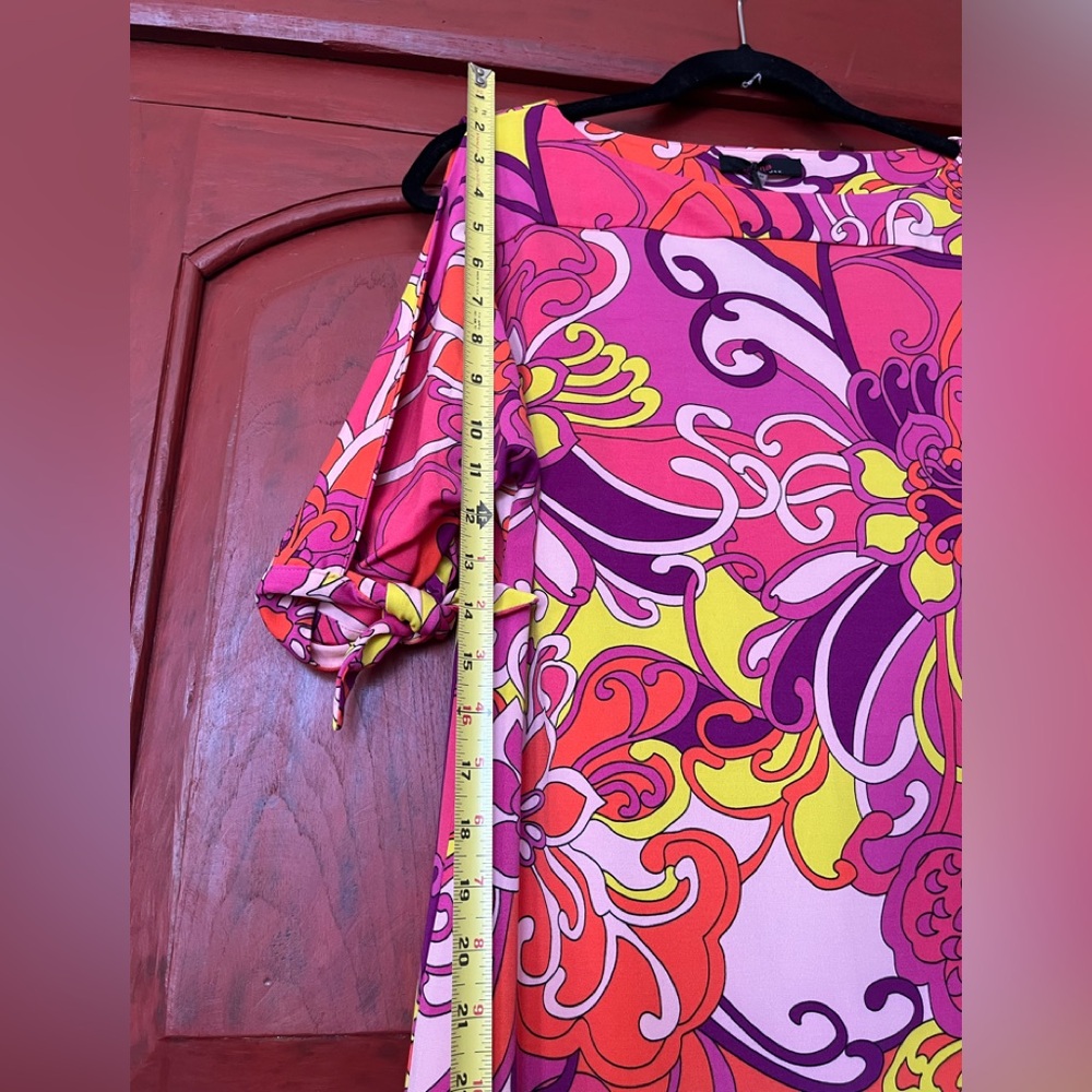 Trina Turk Floral Shift Dress in Pink, Orange & Yellow NWT - Picture 4 of 12